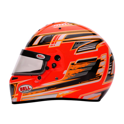 BELL MOTOR SPORT HELMET KC7 2025 - CMR Champion Blue Red Orange Yellow