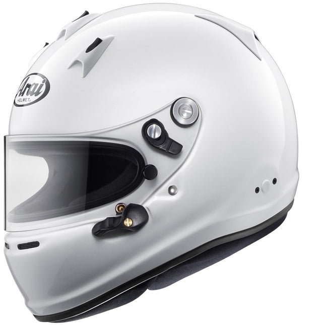 ARAI WHITE GP6 PED FIA CAR RACING HELMET