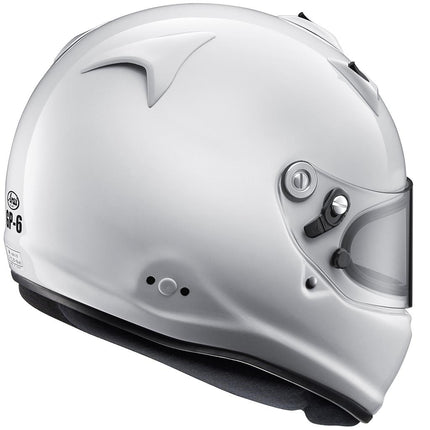 ARAI WHITE GP6 PED FIA CAR RACING HELMET