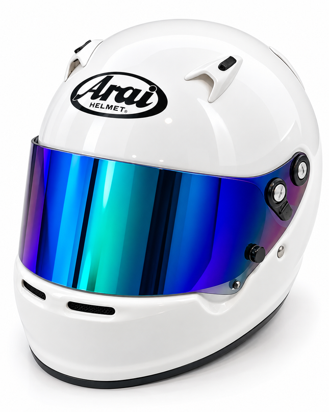 ARAI WHITE CK6 CMR CHILD/JUNIOR KART HELMET CK-6 WITH IRIDIUM VISOR