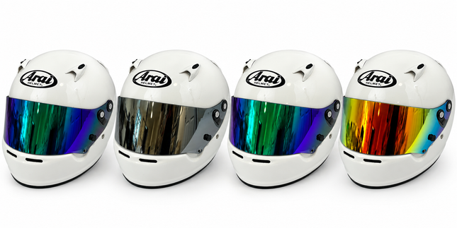 ARAI WHITE CK6 CMR CHILD/JUNIOR KART HELMET CK-6 WITH IRIDIUM VISOR