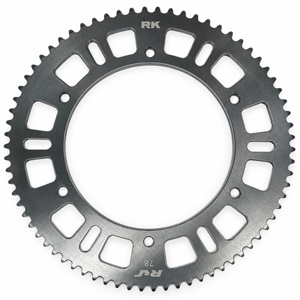 Sprocket Rear Aluminium Silver RK-NKP 66T to 89T