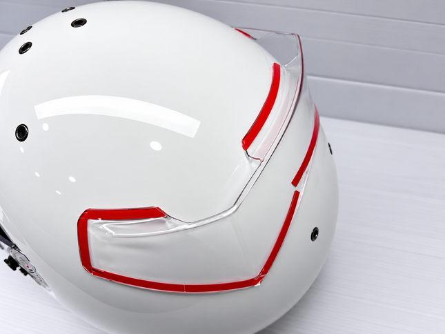 Bell Rear Spoiler For Bell HP7 / RS7 / HP5 / GT5 / KC7 Race Helmets In Clear