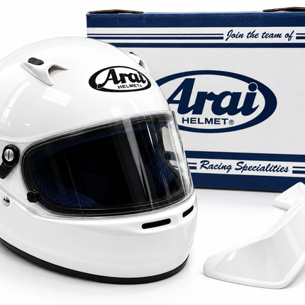 ARAI WHITE CK6 CMR CHILD/JUNIOR KART HELMET CK-6 - WITH SPOILER