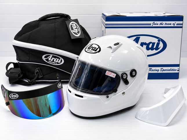Arai CK-6 Helmet With Extra Visor, Arai Bag & Rear Spoiler CK6