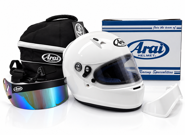 Arai SK-6 Helmet With Extra Visor, Arai Bag & Rear Spoiler