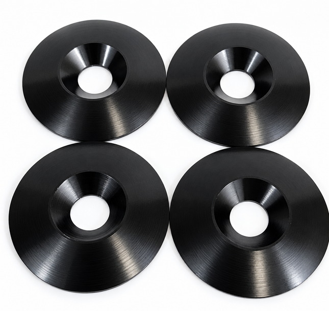 Aluminum CSK M8 (8mm) 30mm Seat Washer 4pk / Black Gold Silver