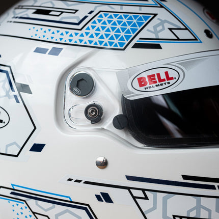 BELL MOTOR SPORT RS7-K K2020 BLUE / WHITE KART RACING HELMET