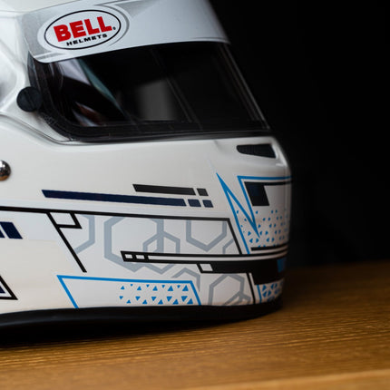 BELL MOTOR SPORT RS7-K K2020 BLUE / WHITE KART RACING HELMET