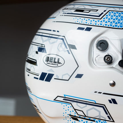 BELL MOTOR SPORT RS7-K K2020 BLUE / WHITE KART RACING HELMET