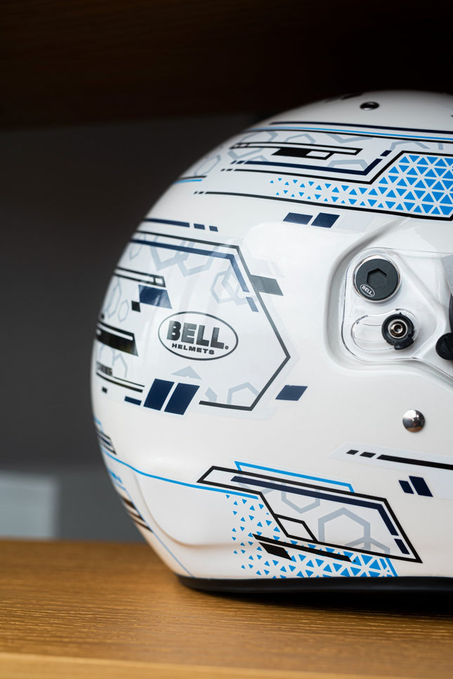 BELL MOTOR SPORT RS7-K K2020 BLUE / WHITE KART RACING HELMET