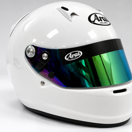 ARAI SK-6 SK6 KART MOTORSPORT HELMET - WITH EXTRA MIRROR VISOR BLUE GREEN GOLD SILVER