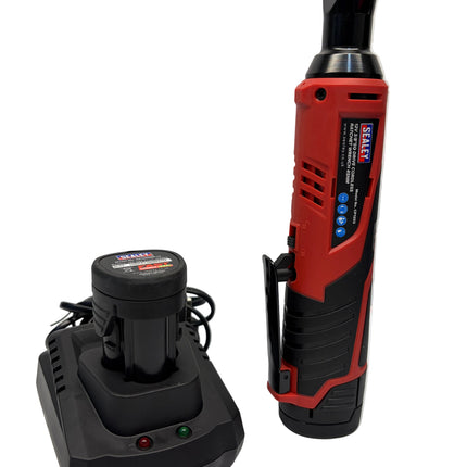 Sealey CP1202KIT Ratchet Wrench Kit 3/8" Sq Drive 12V 2 Batteries + Storage Bag
