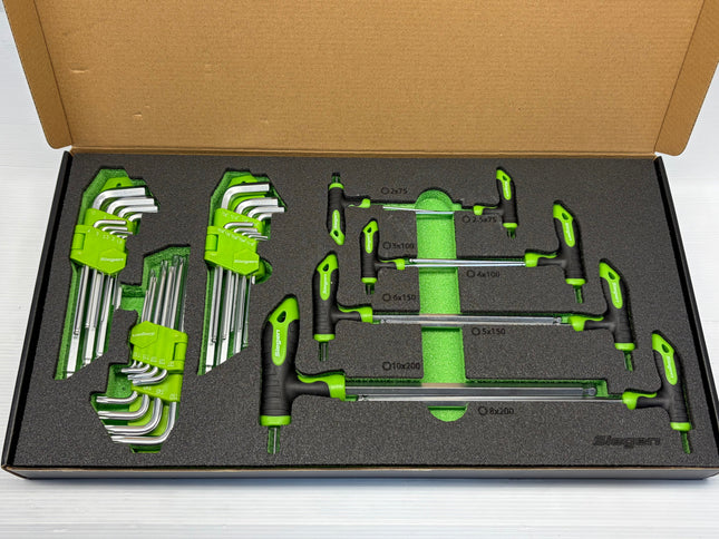 Sealey S01280 T-Handle Standard Hex/TRX-Star* Key Set with Tool Tray