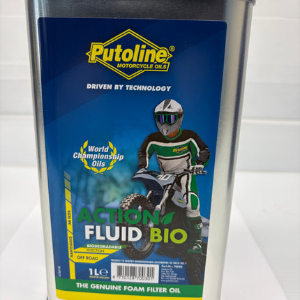 Putoline Action Fluid BIO Motocross MX Enduro Bike Foam Air Filter Oil - 1 Litre