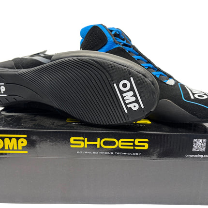 OMP KS-3 MY 2026 BLACK / CYAN / BLUE  KARTING BOOTS DRIVER SHOES