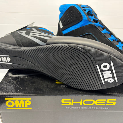 OMP KS-3 MY 2026 BLACK / CYAN / BLUE  KARTING BOOTS DRIVER SHOES