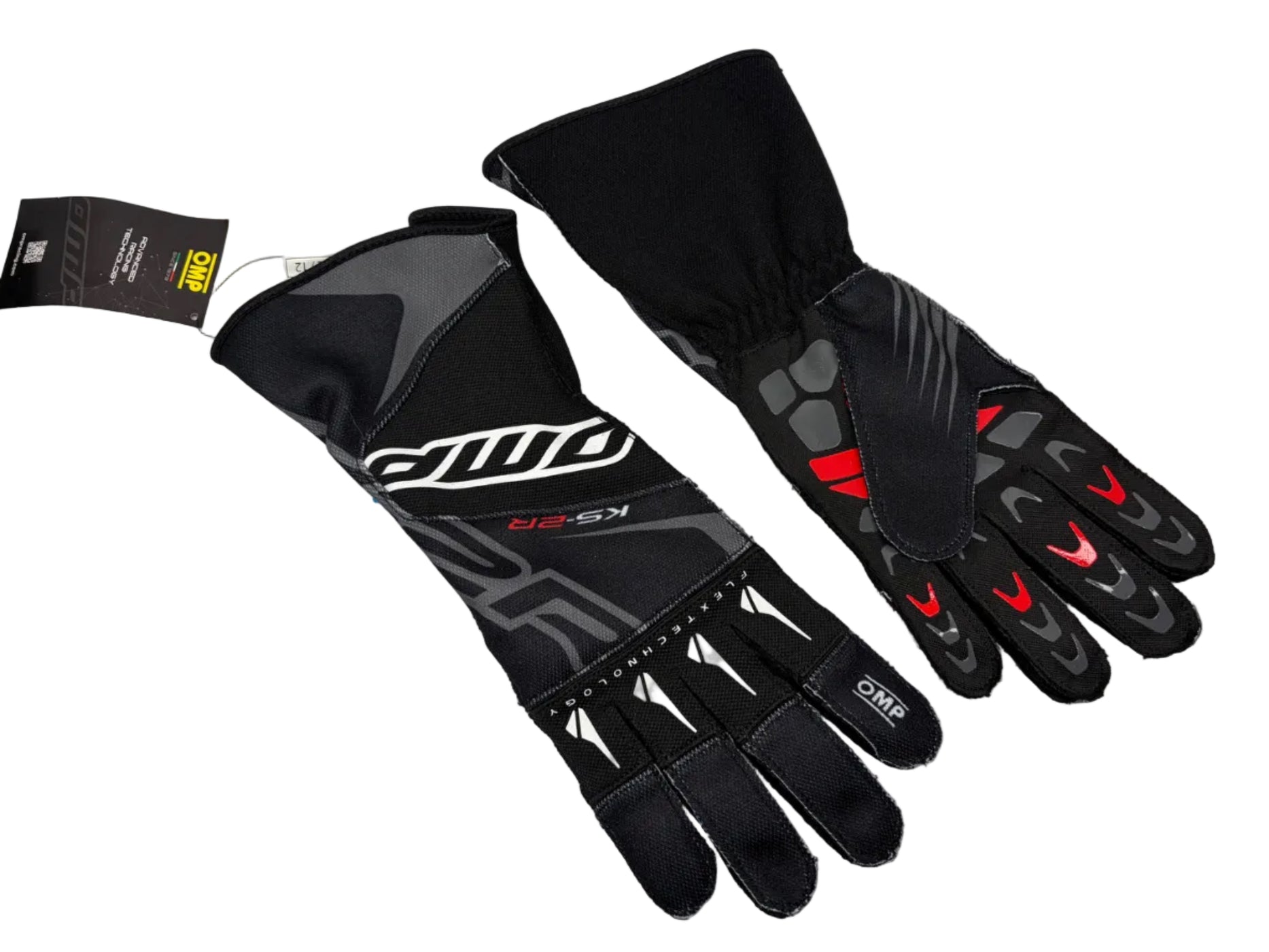 OMP KS-2R KARTING KART GLOVES BLACK- RACING TRACK DAYS DRIVING GLOVES
