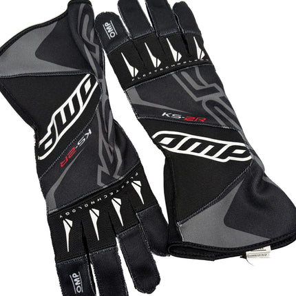 OMP KS-2R KARTING KART GLOVES BLACK- RACING TRACK DAYS DRIVING GLOVES