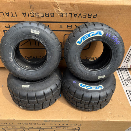 VEGA USED WM1 UK CADET WET KART TYRES FULL SET Ref 540