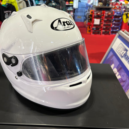 ARAI WHITE GP7 FRP FIA CAR RACING HELMET
