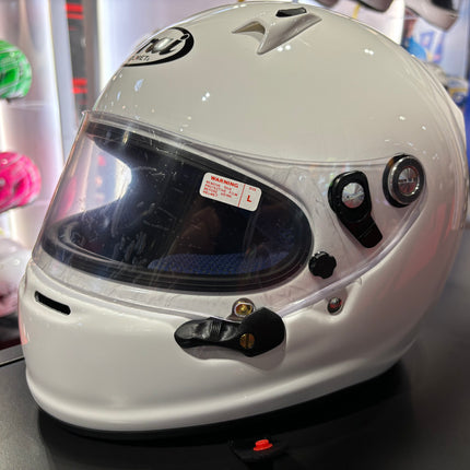 ARAI WHITE GP7 FRP FIA CAR RACING HELMET