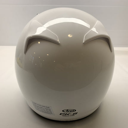 ARAI WHITE CK-6 CMR CHILD/JUNIOR RACE HELMET
