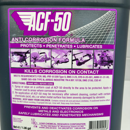 ACF50 Anti-Corrosion Spray Rust Prevention Protection 4l