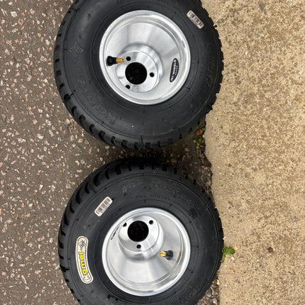 NEW JET RIMS FITTED WITH USED KOMET WET TYRES