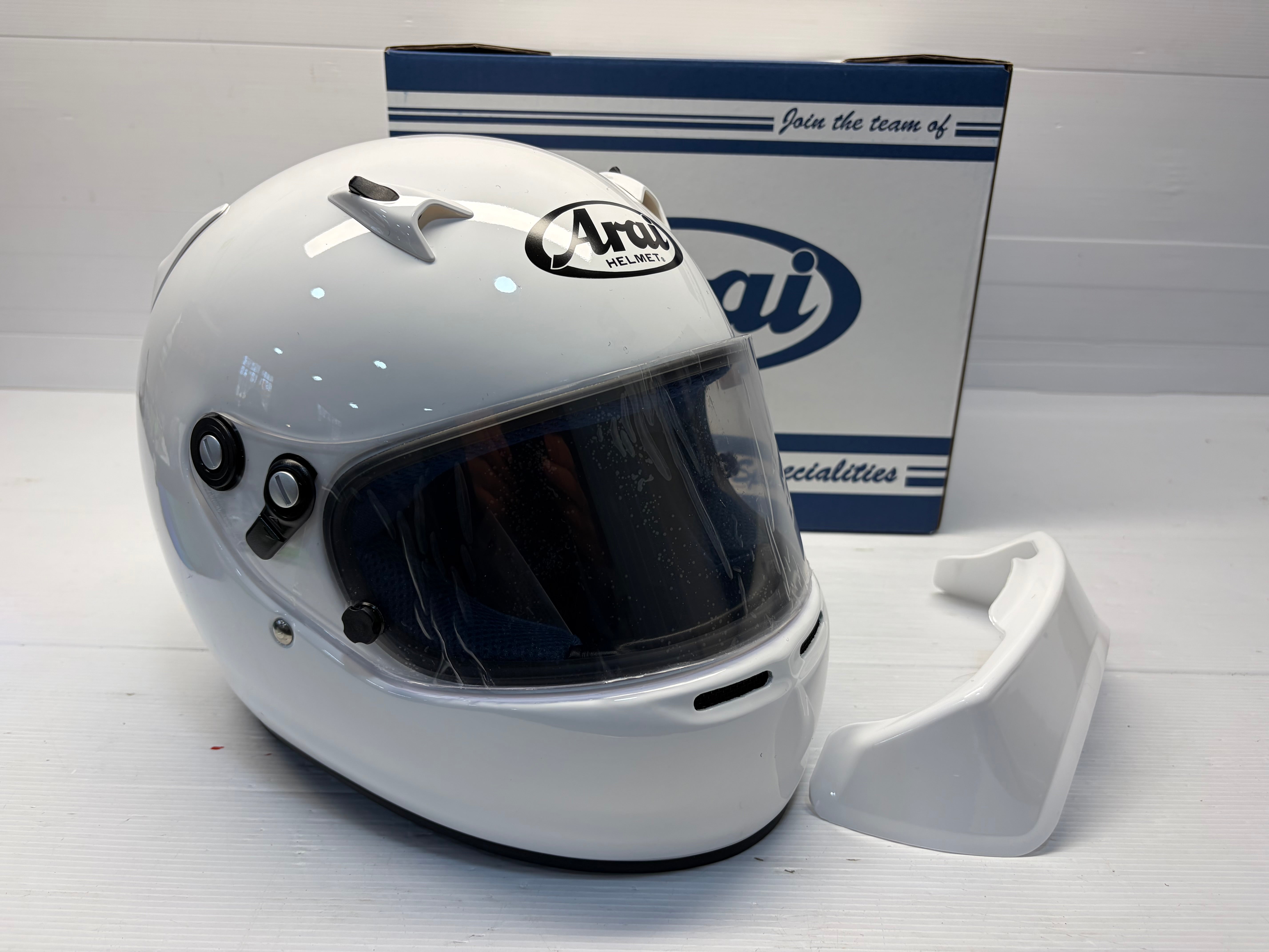 Casque de course kart blanc Arai CK-6K M 57-58 cm modèle japonais Casque de course kart blanc Arai CK-6K M 57-58 cm modèle japonais