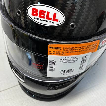 BELL MOTOR SPORT RS7 CARBON DUCKBILL(HANS) FIA8859/SA2020 RACE CAR HELMET