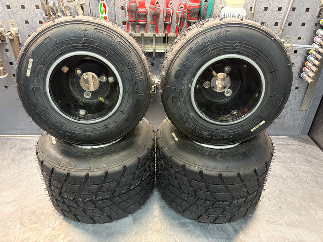 USED JET WHEELS FITTED WITH NEW MOJO W2 TYRES