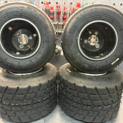 USED JET WHEELS FITTED WITH NEW MOJO W2 TYRES