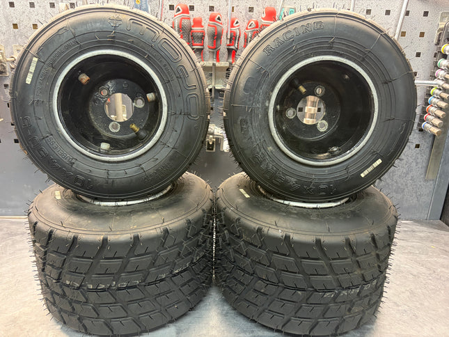 USED JET WHEELS FITTED WITH NEW MOJO W2 TYRES