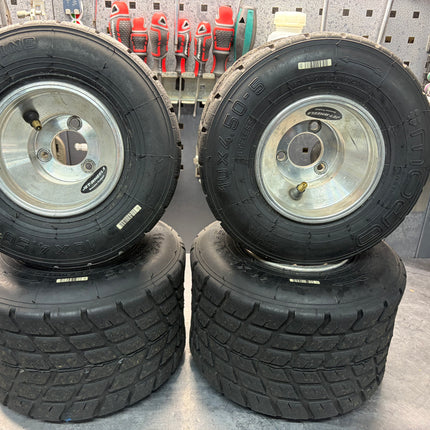 USED JET WHEELS FITTED WITH MOJO W2 TYRES