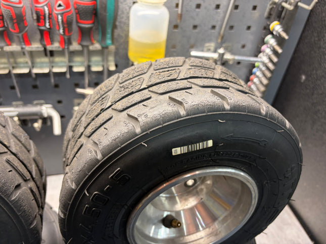 USED JET WHEELS FITTED WITH MOJO W2 TYRES