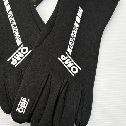 OMP Rain K Wet Weather Anti Slip Neoprene Kart / Gloves - Black my2026
