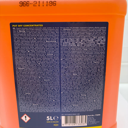 Putoline Put Off Concentrated High Performance Motorcycle MX Cleaner 5 Litre