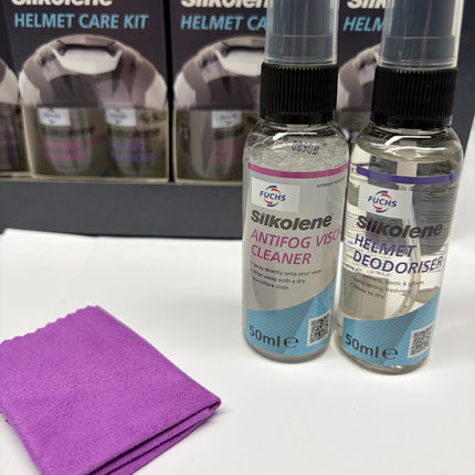 Silkolene Helmet Care Kit Ultimate Motorcycle Helmet & Visor Cleaning Care Kit