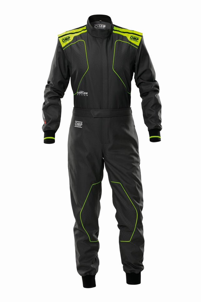 OMP KS-4 KS4 BLACK ANTHRCITE + YELLOW MY2026 RACE SUIT