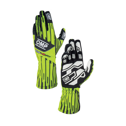 OMP KS-4 KS4 ART BLACK / YELLOW KARTING GLOVES