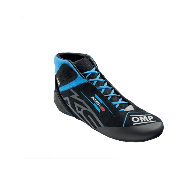 OMP KS-3 MY 2026 BLACK / CYAN / BLUE  KARTING BOOTS DRIVER SHOES