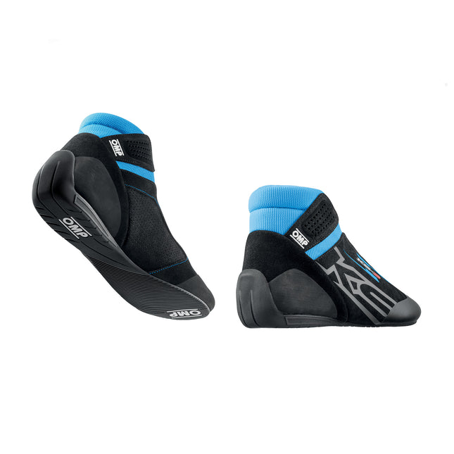 OMP KS-3 MY 2026 BLACK / CYAN / BLUE  KARTING BOOTS DRIVER SHOES