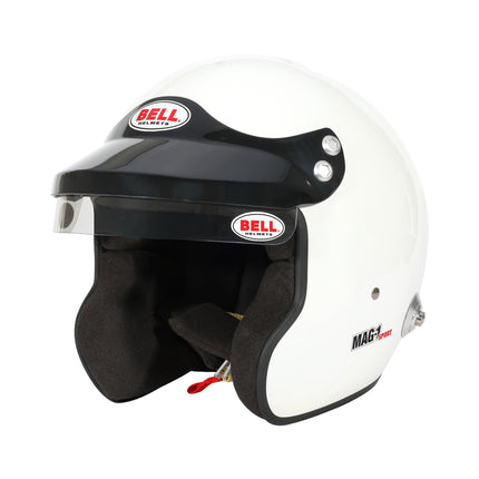 BELL MOTOR SPORT MAG-1 (HANS) FIA8859-2024 CAR RACING HELMET WHITE