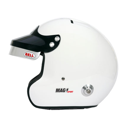BELL MOTOR SPORT MAG-1 (HANS) FIA8859-2024 CAR RACING HELMET WHITE