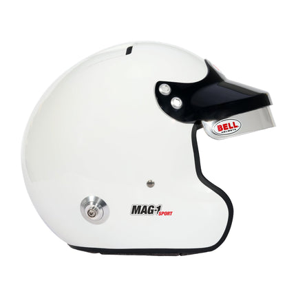 BELL MOTOR SPORT MAG-1 (HANS) FIA8859-2024 CAR RACING HELMET WHITE