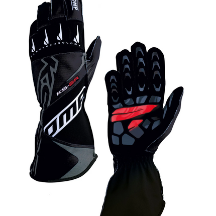 OMP KS-2R KARTING KART GLOVES BLACK- RACING TRACK DAYS DRIVING GLOVES