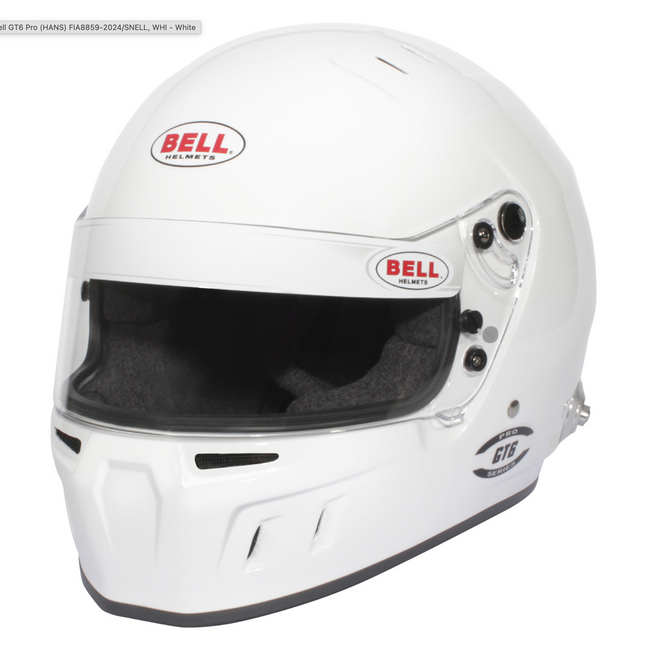 BELL MOTOR SPORT GT6 PRO WHITE  FIA8859-2024 HANS