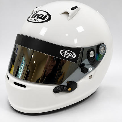 ARAI SK-6 SK6 KART MOTORSPORT HELMET - WITH EXTRA MIRROR VISOR BLUE GREEN GOLD SILVER
