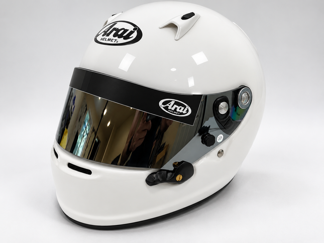 ARAI SK-6 SK6 KART MOTORSPORT HELMET - WITH EXTRA MIRROR VISOR BLUE GREEN GOLD SILVER